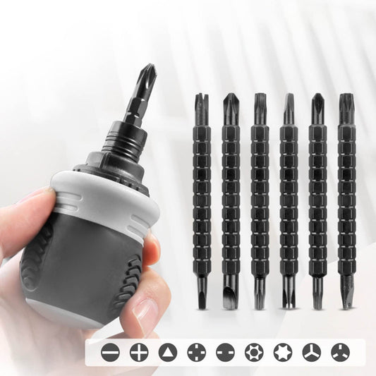 Ratcheting Double-Head Screwdriver with Storage Box