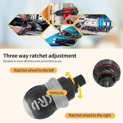 Ratcheting Double-Head Screwdriver with Storage Box