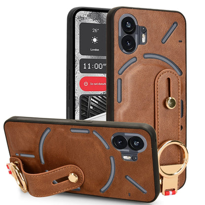 Deluxe Leather Anti-Slip Wrist Strap Case - Nothing