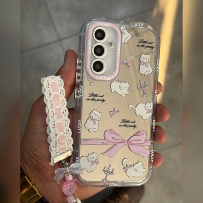 Cute Cat and Bow Case - Samsung