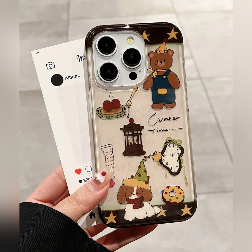 Whimsical Teddy & Vintage Charm Case
