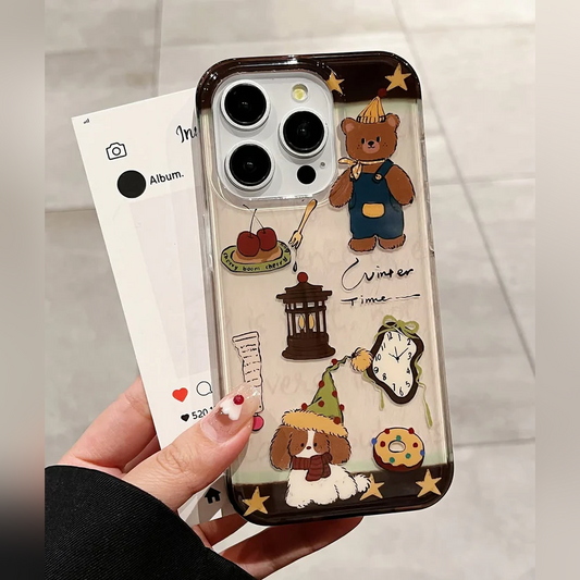 Whimsical Teddy & Vintage Charm Case