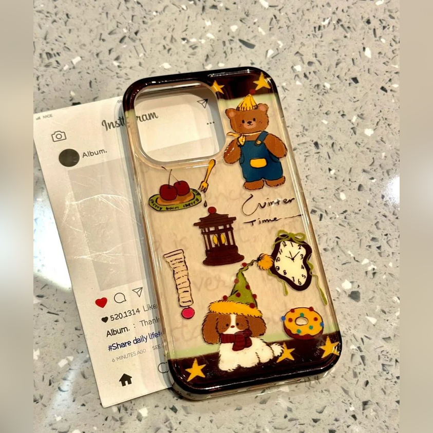 Whimsical Teddy & Vintage Charm Case