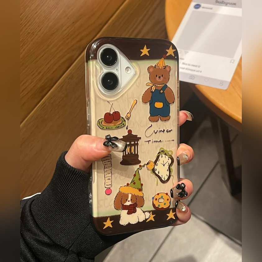 Whimsical Teddy & Vintage Charm Case