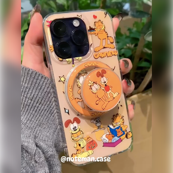 Garfield Cartoon Case with Phone Gripper