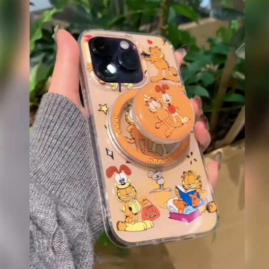 Garfield Cartoon Case with Phone Gripper
