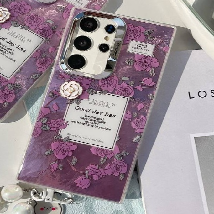 Vintage Rose Good Day Case With Charm - Samsung