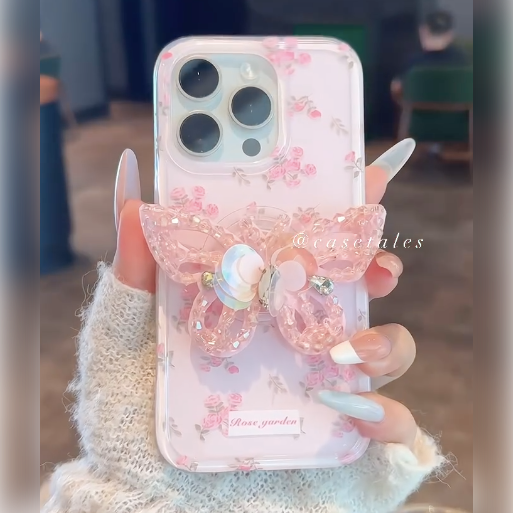 Blooming Diamond Butterfly Gripper Case