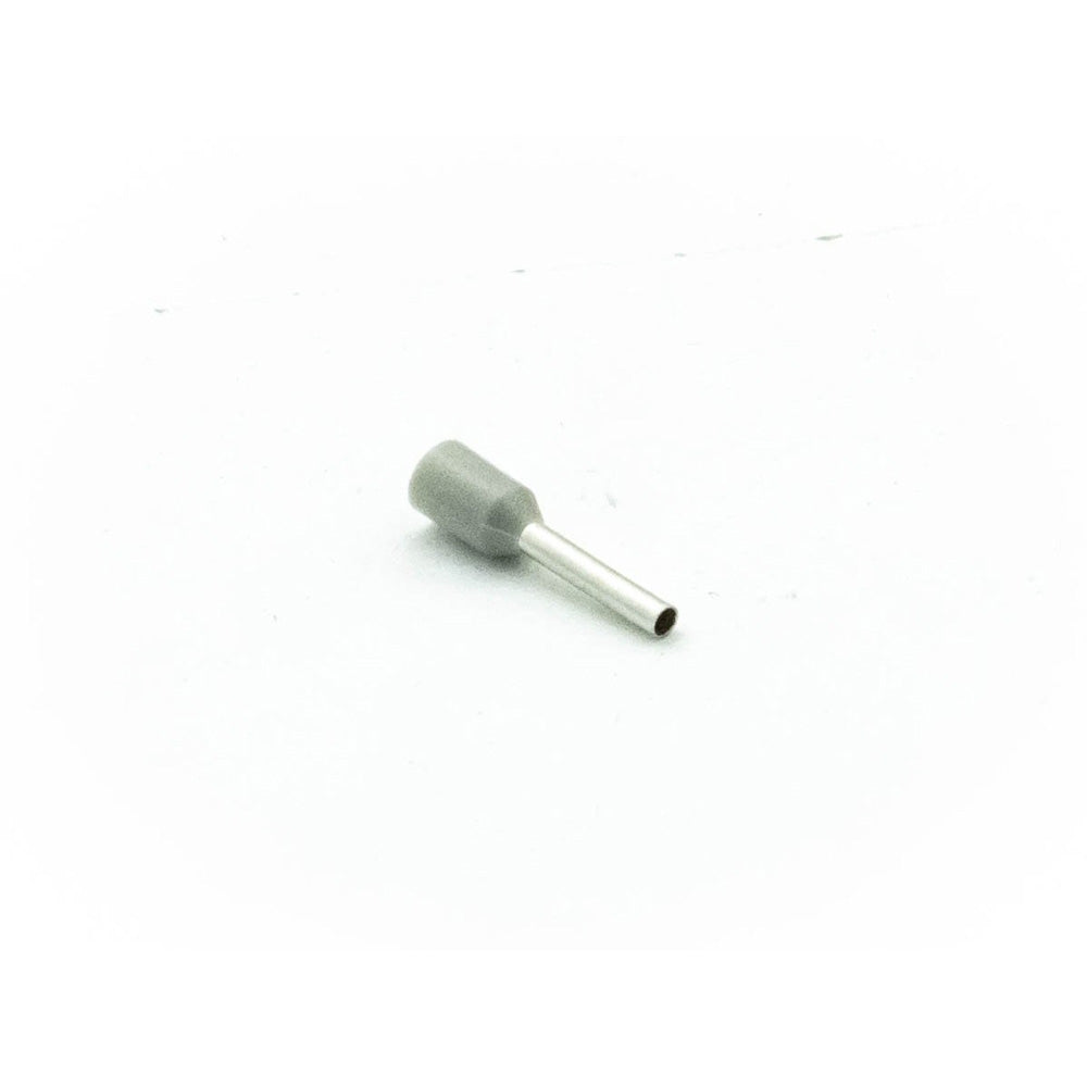 Insulated Cord Pin End Terminal Grey 15AWG
