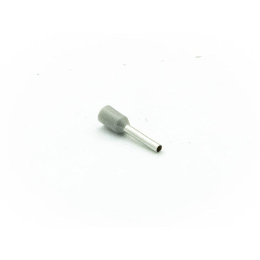 Insulated Cord Pin End Terminal Grey 15AWG