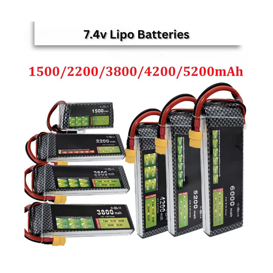 7.4V 2Cell LiPo Battery Lithium Polymer Pack