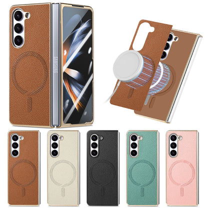 Galaxy Z Series Premium Magnetic Leather Case