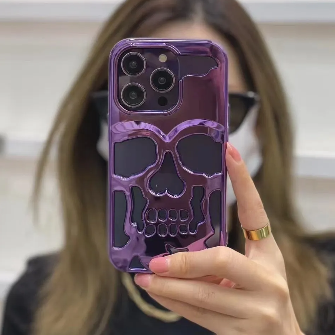 iPhone 13 Series Hollow Skull Design Case