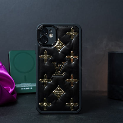 Luxury Brand Puff leather Phone Case - iPhone
