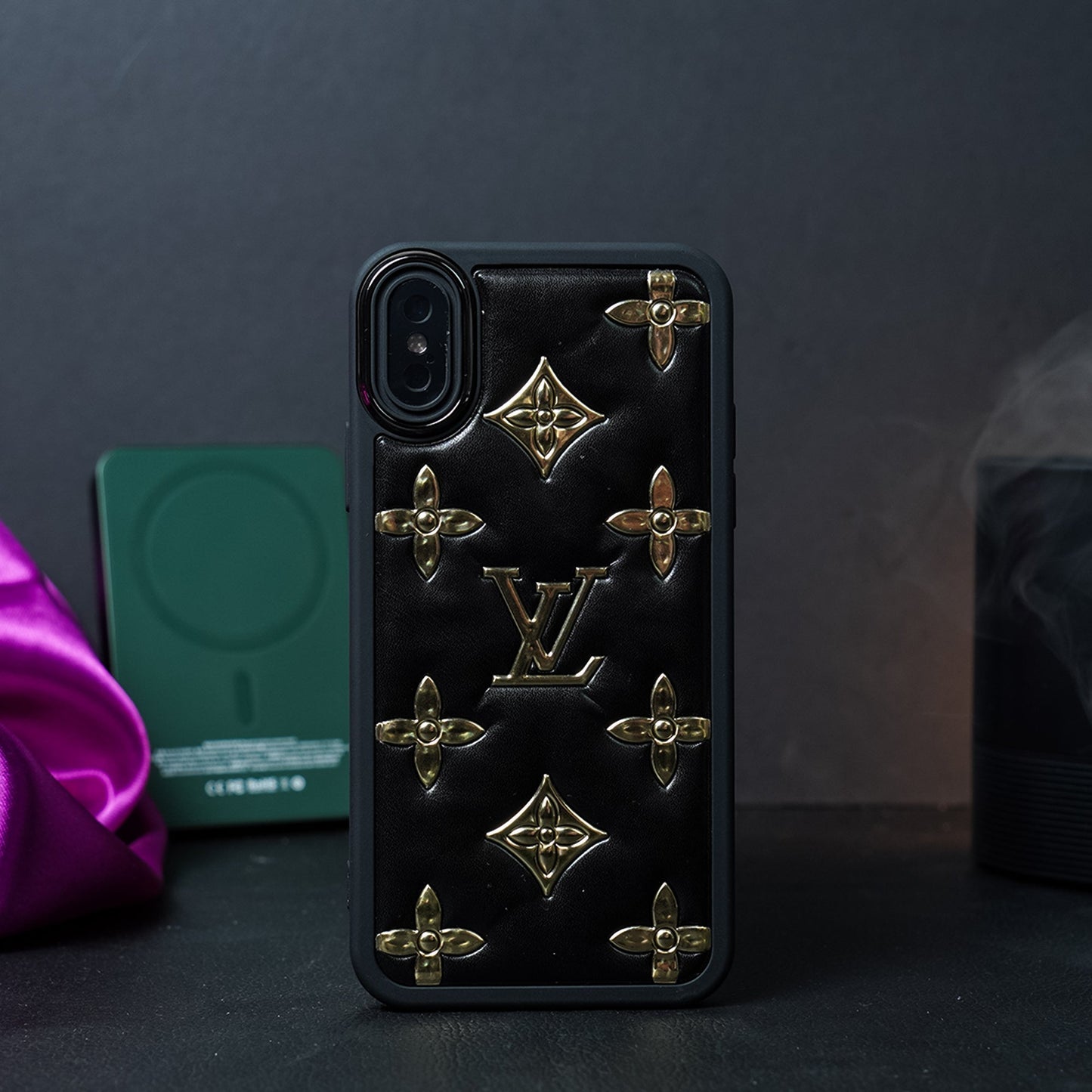 Luxury Brand Puff leather Phone Case - iPhone
