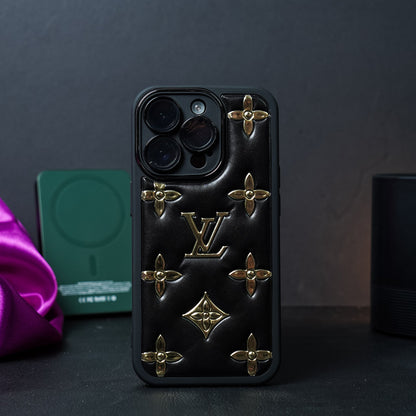 Luxury Brand Puff leather Phone Case - iPhone