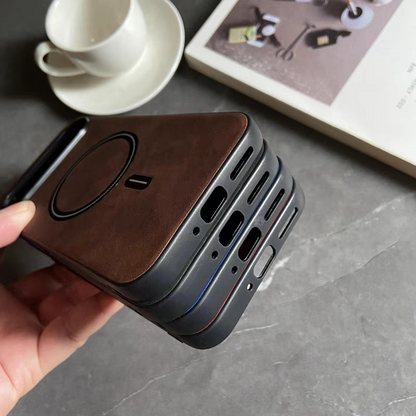 Deluxe Suede Leather Magsafe Case - Google