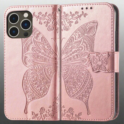Embossed Butterfly Leather Case