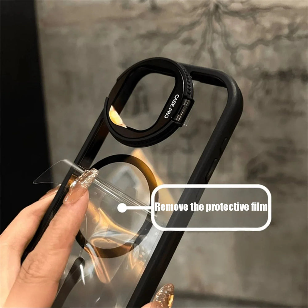 Durable Lens Flip Stand Magsafe Case - iPhone