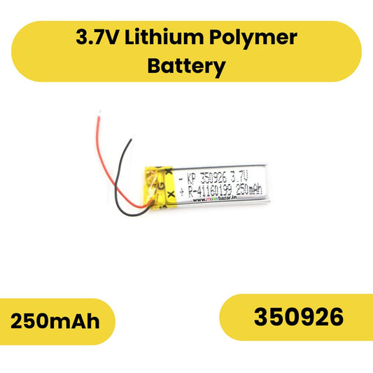 KP: Lipo Battery - Single Cell 3.7V 250mAh Lithium Polymer Battery