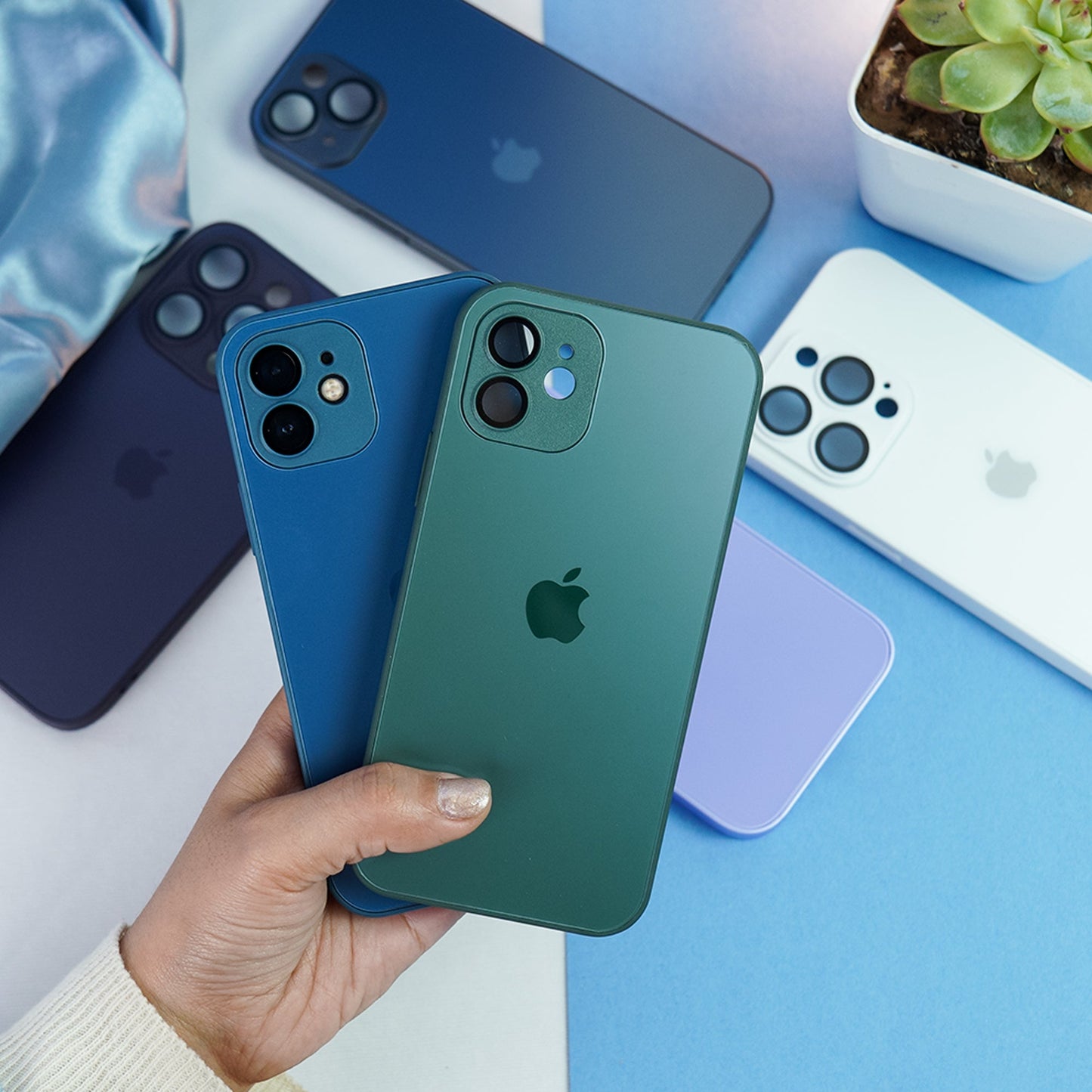 iPhone Series Matte Glass Camera Lens Shell Case