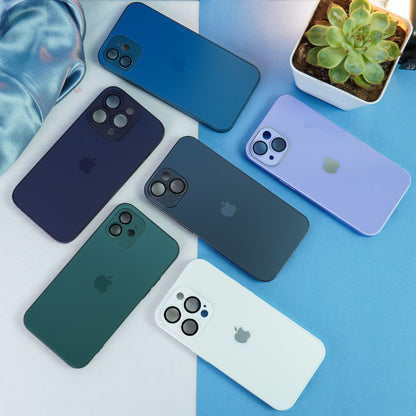 iPhone Series Matte Glass Camera Lens Shell Case