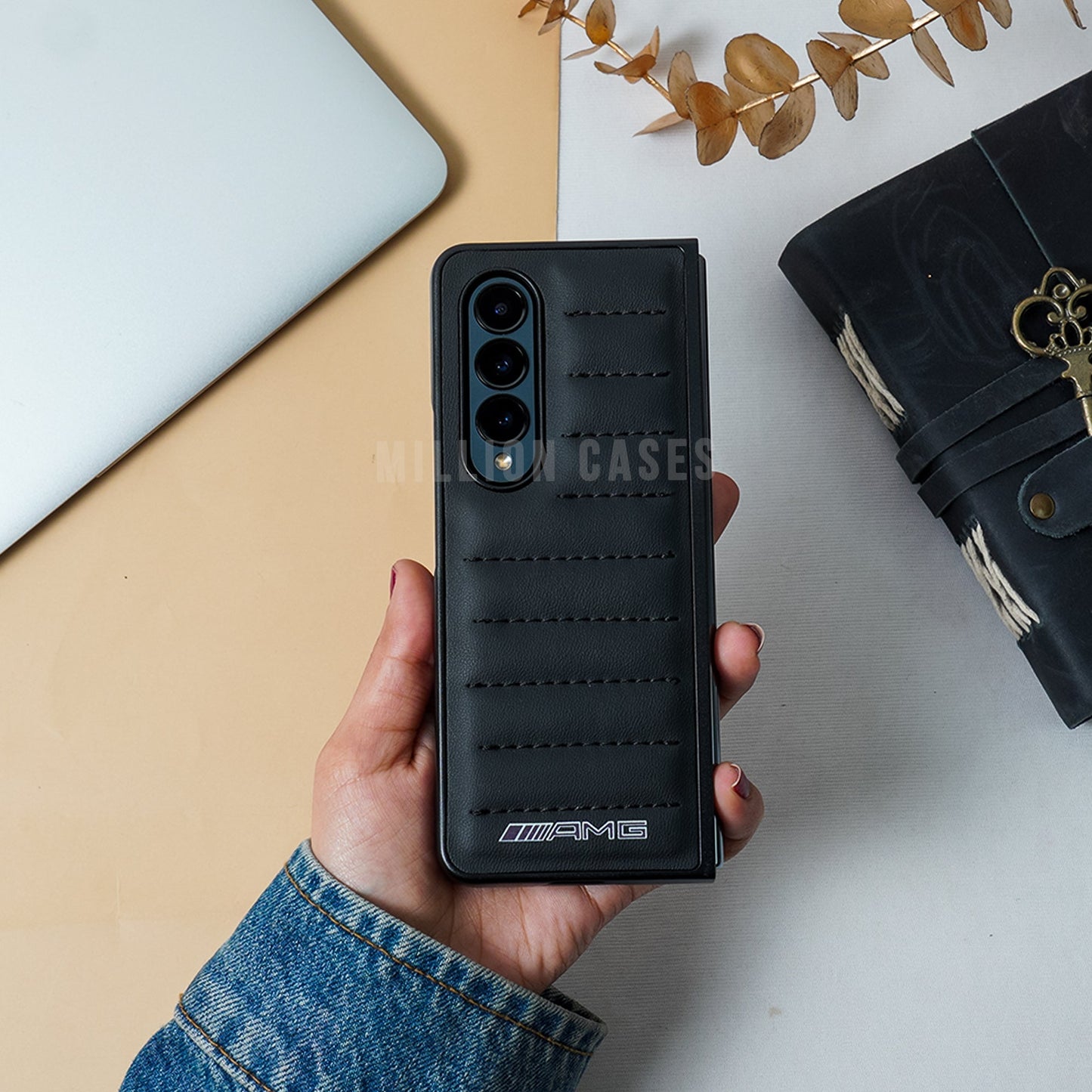 Galaxy Z Fold4 AMG Logo Puffer Design Case