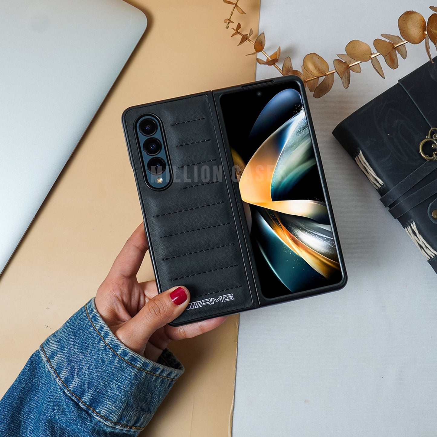 Galaxy Z Fold4 AMG Logo Puffer Design Case