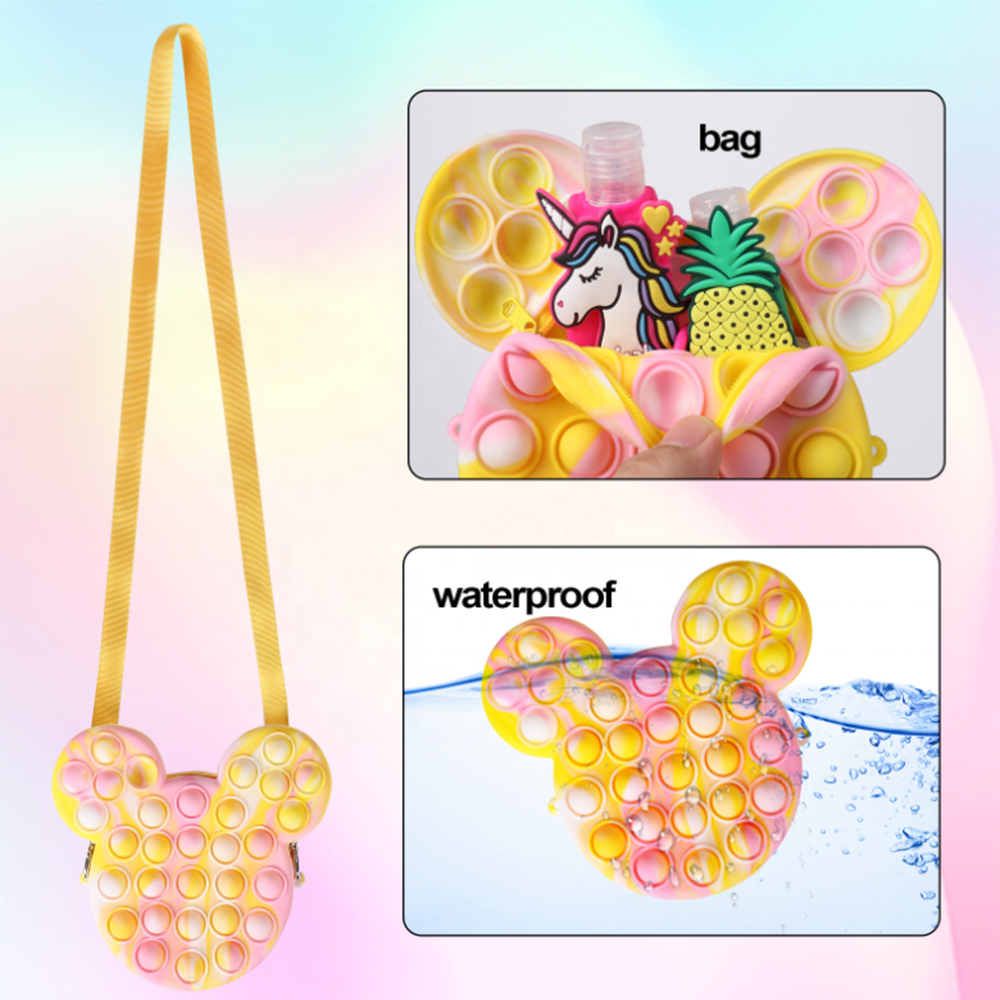 Pop It Bubble Fidget Toy Shoulder Bag for Girls