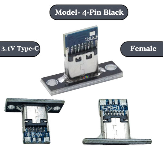 USB 3.1 Type-C Female USB Charging Port Module [Panel Mount]