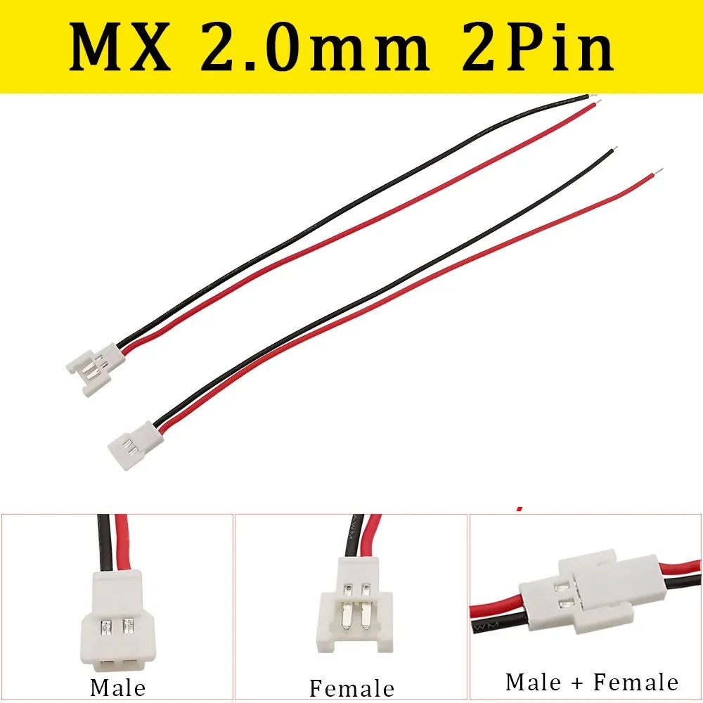 Mx2.0 Connector with Wire 2.0mm Battery Charging Cable