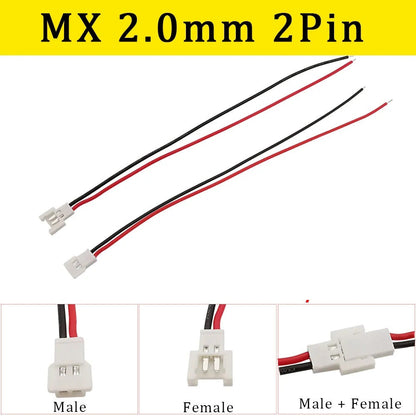 Mx2.0 Connector with Wire 2.0mm Battery Charging Cable
