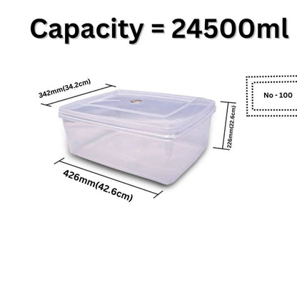 Deluxe Transparent Rectangular Plastic Box with Detachable Lid