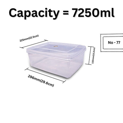 Deluxe Transparent Rectangular Plastic Box with Detachable Lid