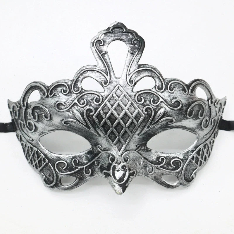 0207ba Halloween Ball Party Mask Retro Jazz Flat Head Mask Antique Half Face Mask Decoration for Men and Women