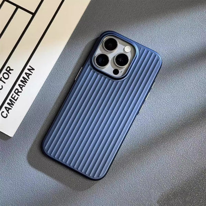 Ribbed Striped Hard Frosted Case - iPhone