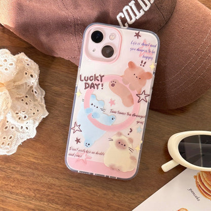 Chic & Cute Cartoon Cat Magnetic Case - iPhone