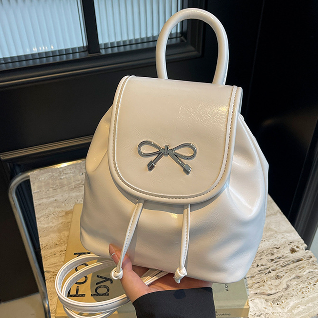 Chic Bowknot Leather Mini Backpack