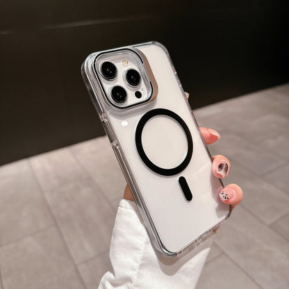 Transparent Dual Tone Lens Bracket Case - iPhone