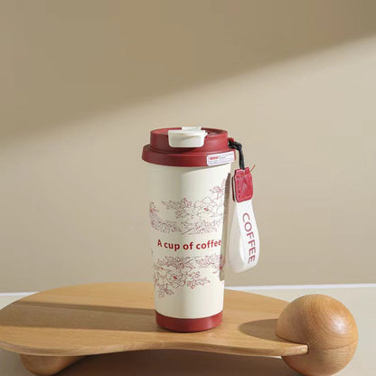 Floral Grace Insulated Coffee Cup