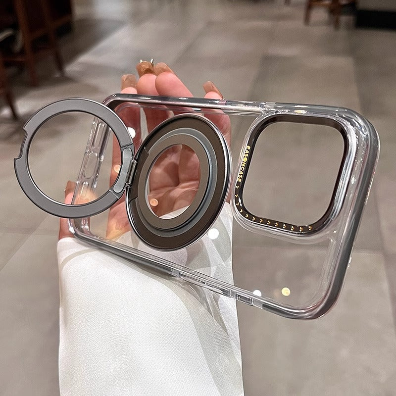 Exquisite Clear Magnetic Bracket Case - iPhone