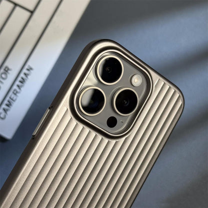 Ribbed Striped Hard Frosted Case - iPhone