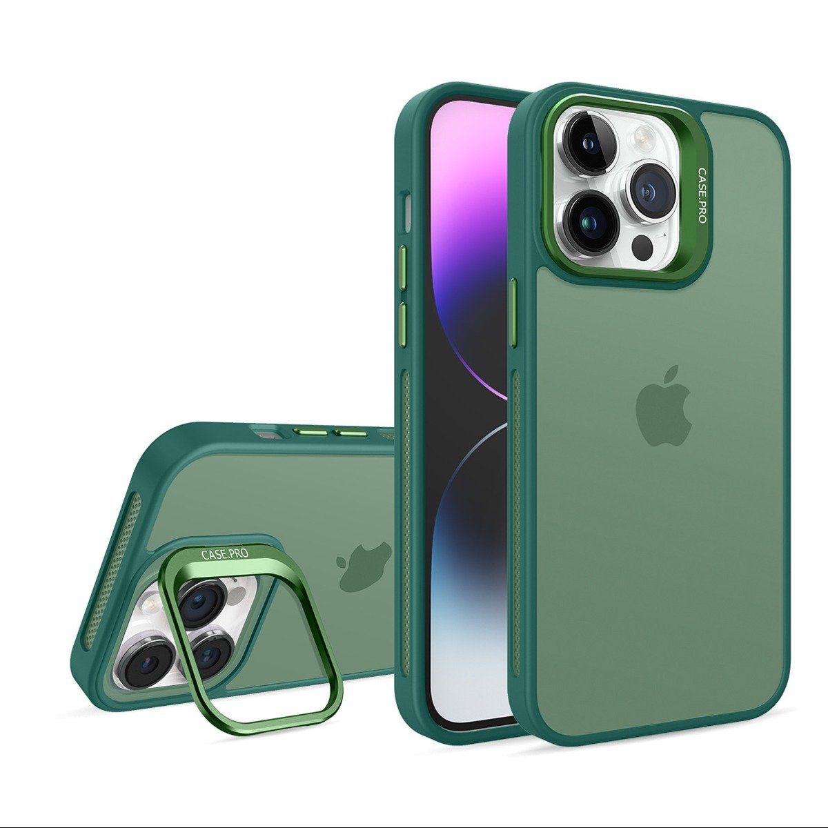 Frosted Lens Guard Bracket Case - iPhone