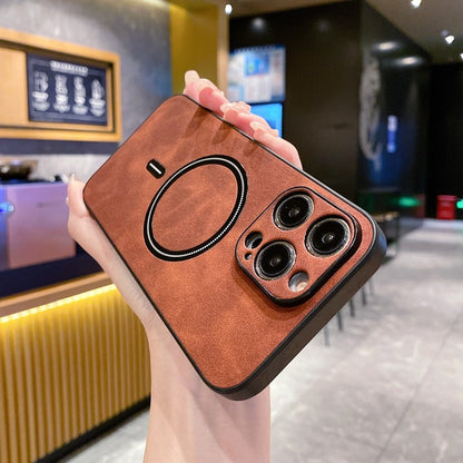 Deluxe Suede Leather Magsafe Case - iPhone