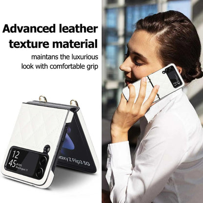 Stylish Silk Strap Chain Phone Case - Samsung
