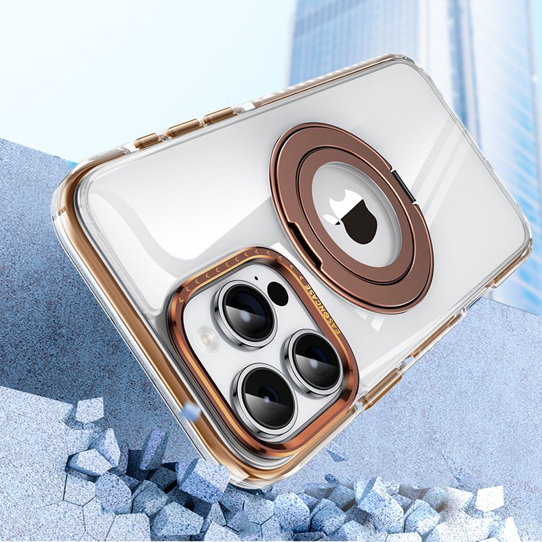 Exquisite Clear Magnetic Bracket Case - iPhone