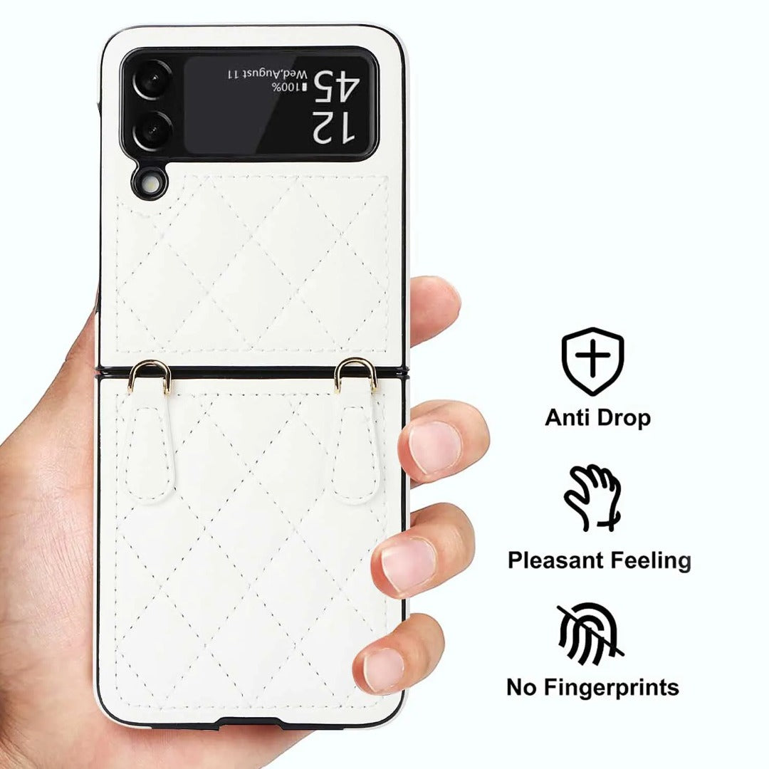 Stylish Silk Strap Chain Phone Case - Samsung