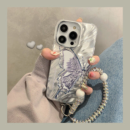 Water Ripple Silver Butterfly Case