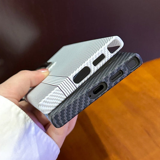 Durable Carbon Fiber Lens Bracket Case - Samsung