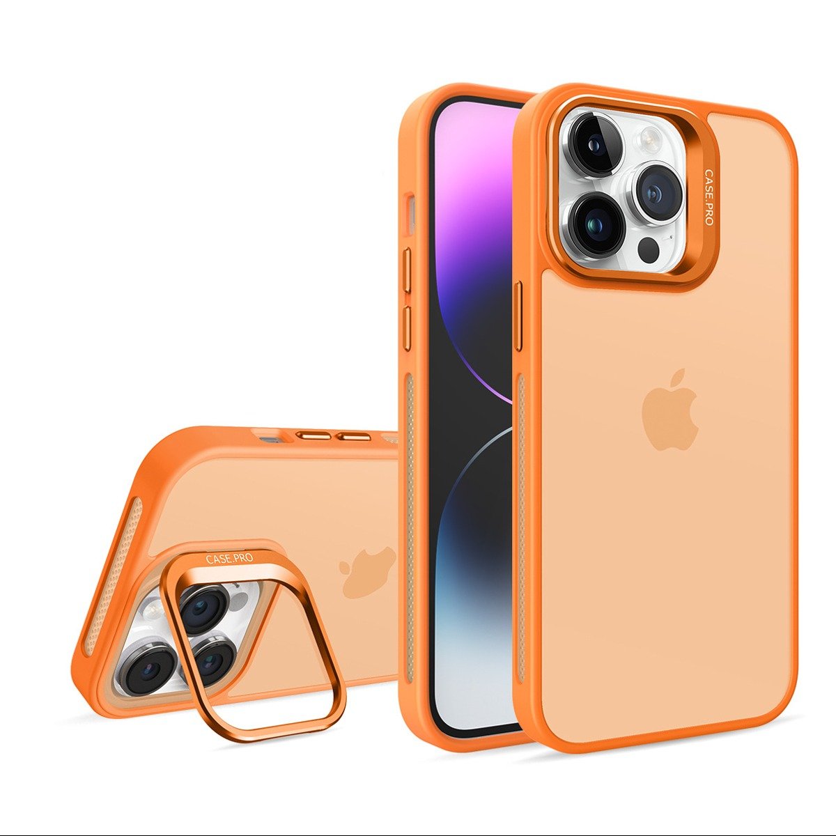 Frosted Lens Guard Bracket Case - iPhone